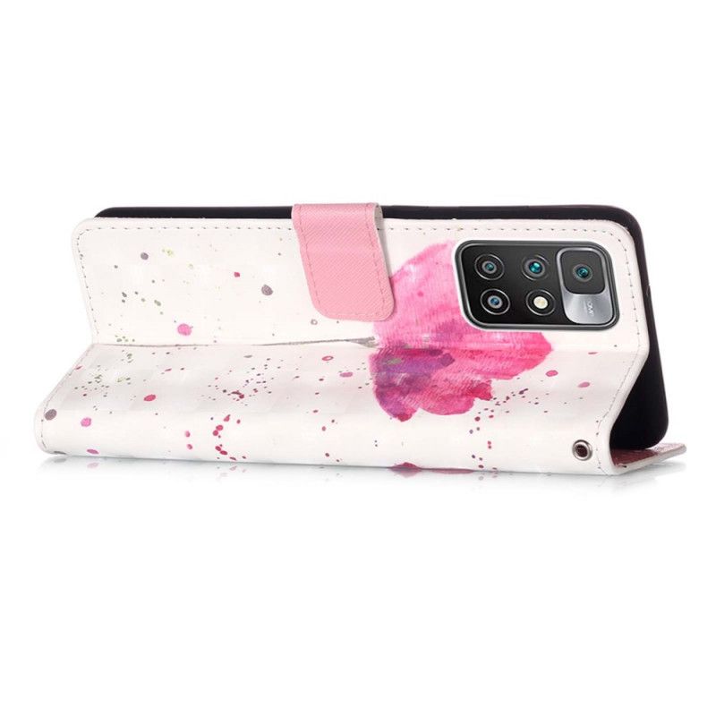 Leren Hoesje Xiaomi Redmi 10 Poppy Aquarel