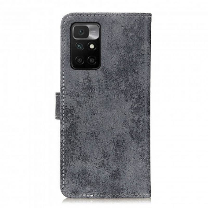 Leren Hoesje Xiaomi Redmi 10 Vintage Leereffect Bescherming Hoesje