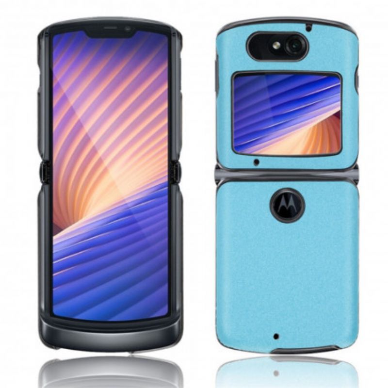 Cover Hoesje Motorola Razr 5g Telefoonhoesje Geschuurd Kunstleer