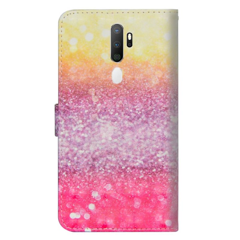 Bescherming Hoesje Oppo A5 2020 Telefoonhoesje Verloop Magenta Glitter