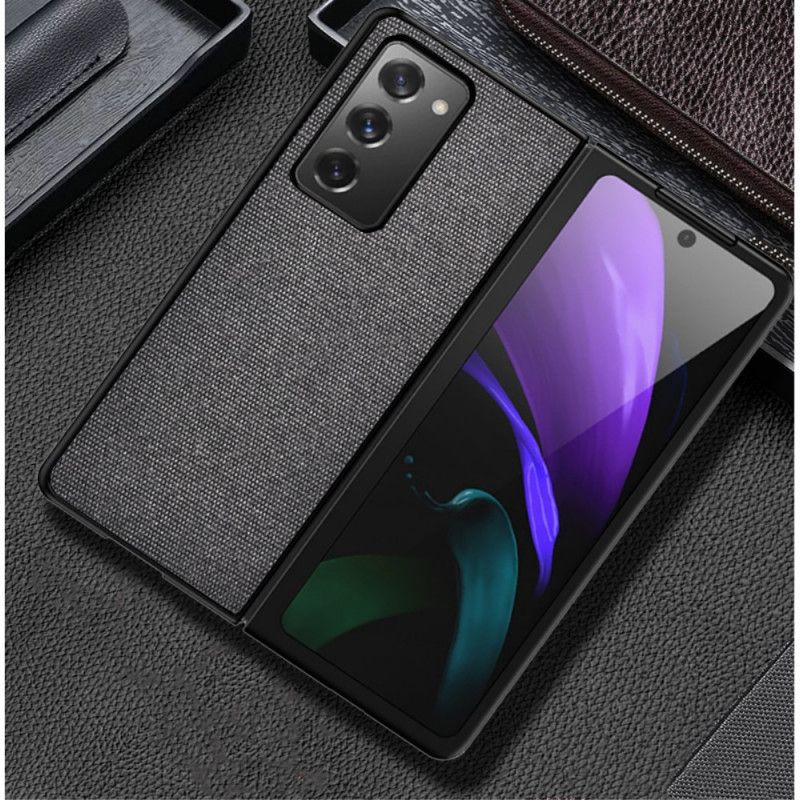 Cover Hoesje Samsung Galaxy Z Fold 2 Grijs Zwart Telefoonhoesje Stofhybride