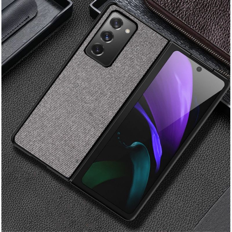 Cover Hoesje Samsung Galaxy Z Fold 2 Grijs Zwart Telefoonhoesje Stofhybride