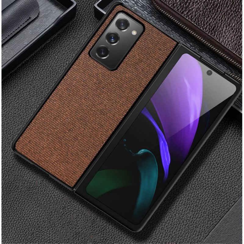 Cover Hoesje Samsung Galaxy Z Fold 2 Grijs Zwart Telefoonhoesje Stofhybride