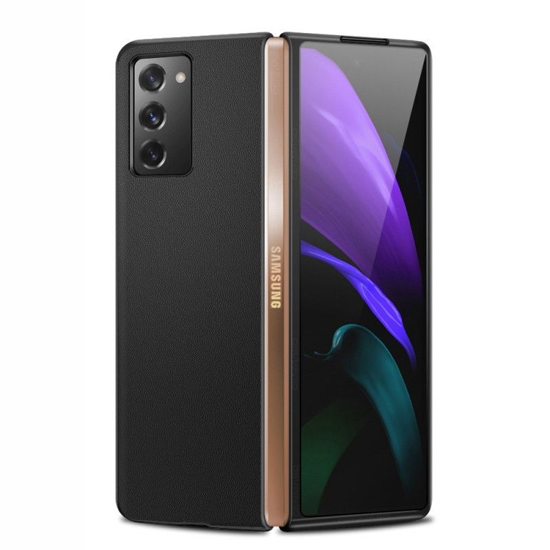 Hoesje Samsung Galaxy Z Fold 2 Groen Zwart Echt Leer