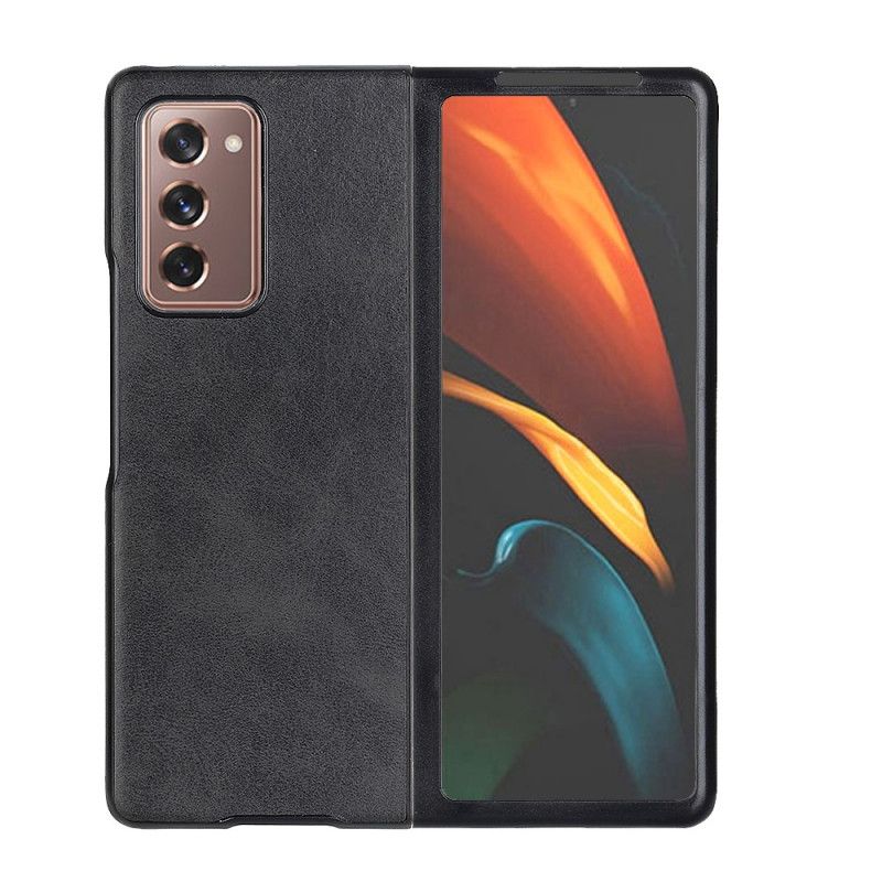 Hoesje Samsung Galaxy Z Fold 2 Rood Zwart Premium Kunstleer