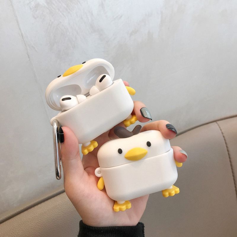 Case Hoesje AirPods Pro Telefoonhoesje 3D Kuiken Met Ring