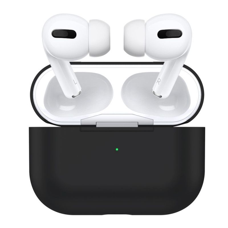 Hoesje AirPods Pro Wit Zwart Klassieke Siliconen