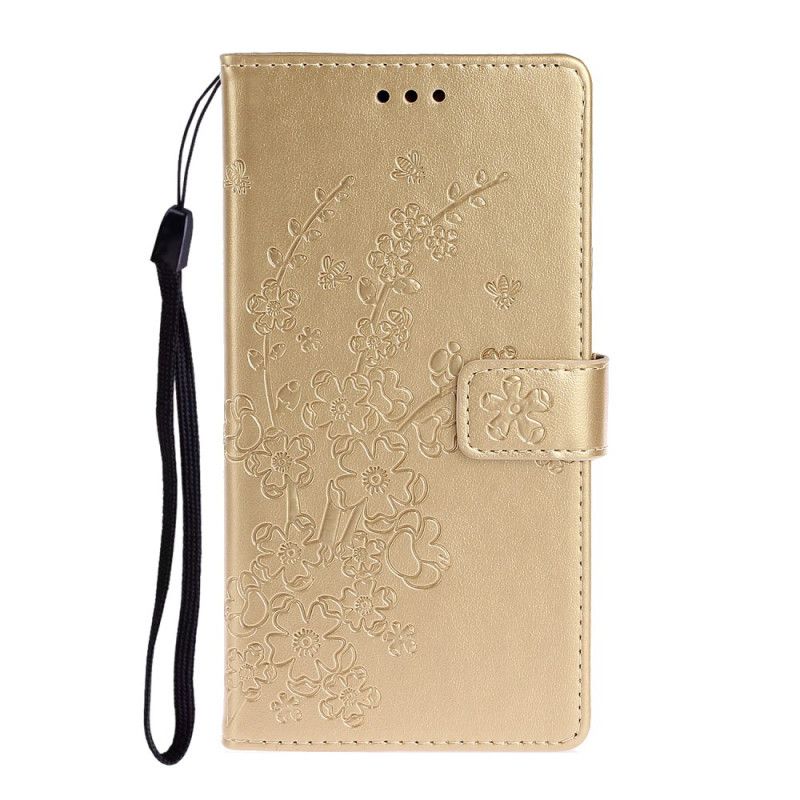 Bescherming Hoesje Xiaomi Redmi 8 Goud Zomerbloemen