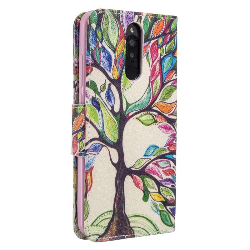 Cover Folio-hoesje Xiaomi Redmi 8 Telefoonhoesje Gekleurde Boom