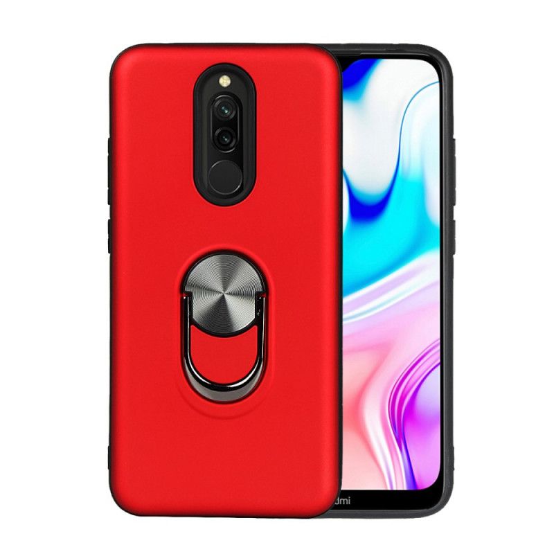 Cover Hoesje Xiaomi Redmi 8 Rood Zwart Telefoonhoesje Afneembaar Met Steunring