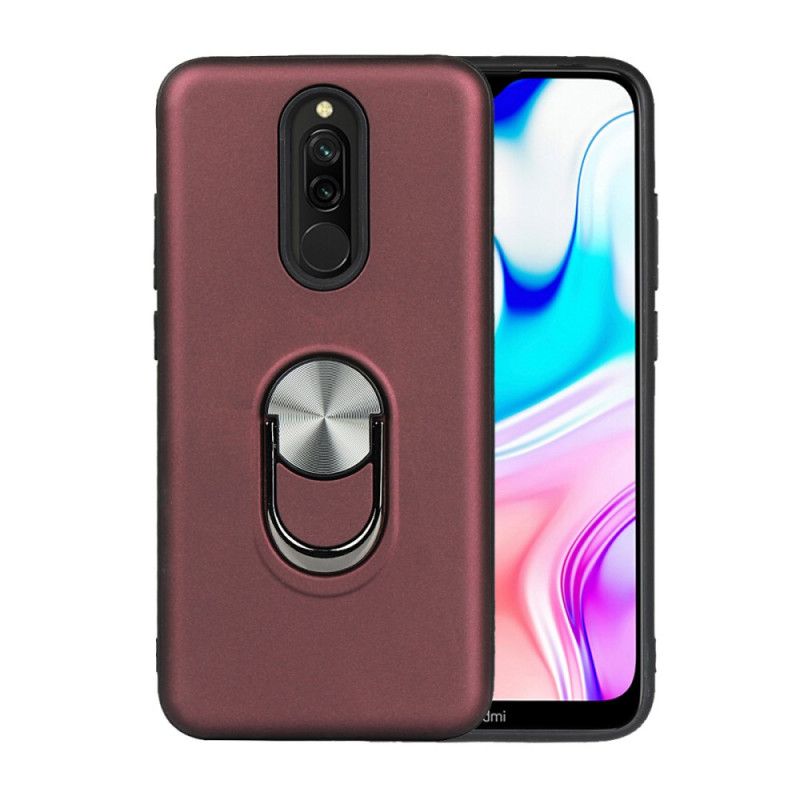 Cover Hoesje Xiaomi Redmi 8 Rood Zwart Telefoonhoesje Afneembaar Met Steunring