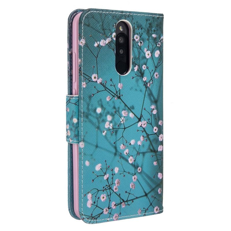 Flip Case Leren Xiaomi Redmi 8 Bloeiende Boom