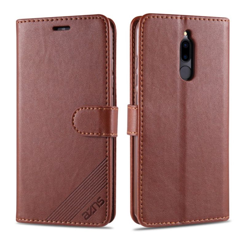 Flip Case Leren Xiaomi Redmi 8 Magenta Zwart Kunstleer Azns