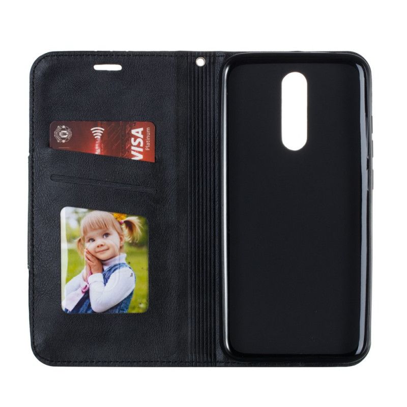 Folio-hoesje Xiaomi Redmi 8 Rood Grijs Golfleder Stijl