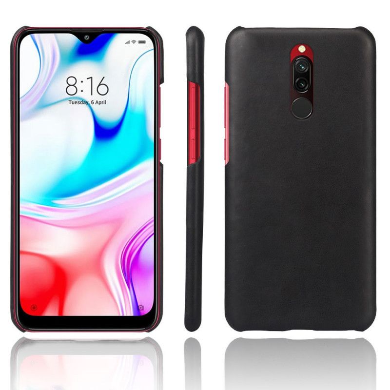 Hoesje voor Xiaomi Redmi 8 Donkerblauw Rood Ksq Leereffect