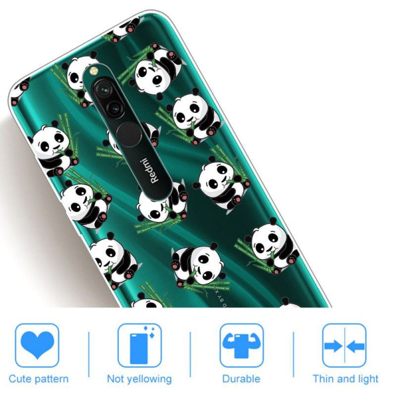 Hoesje voor Xiaomi Redmi 8 Kleine Panda'S