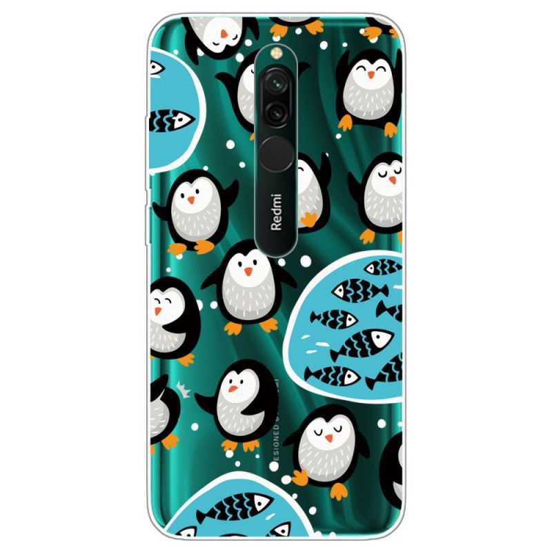 Hoesje voor Xiaomi Redmi 8 Pinguïns En Vissen