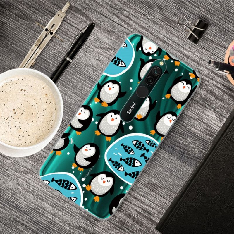 Hoesje voor Xiaomi Redmi 8 Pinguïns En Vissen