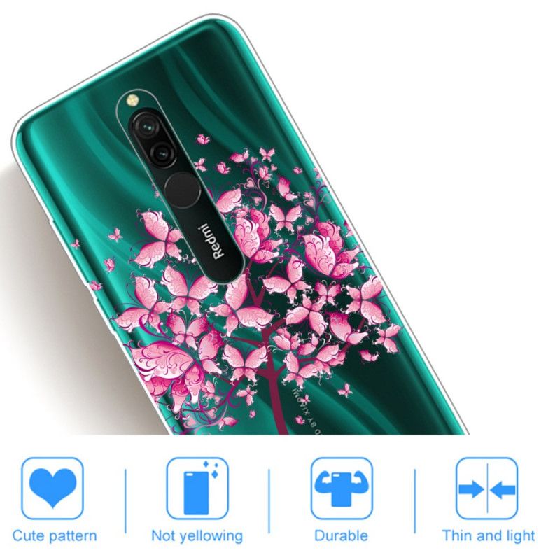 Hoesje voor Xiaomi Redmi 8 Roze Boomtop