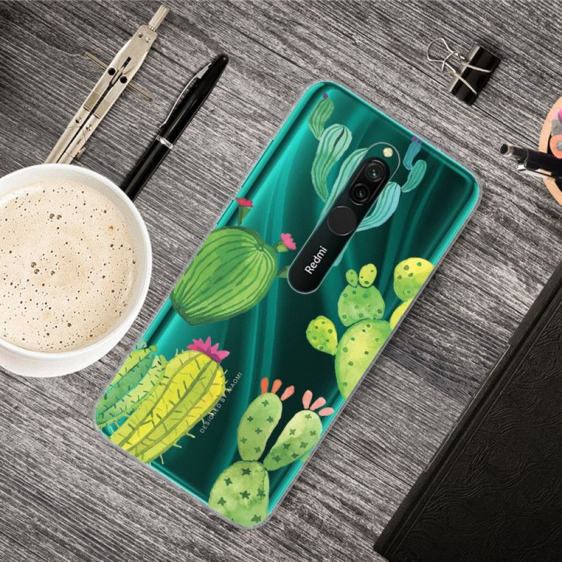 Hoesje Xiaomi Redmi 8 Aquarel Cactus