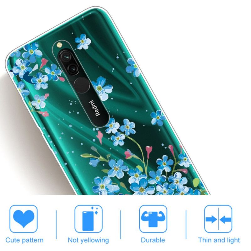 Hoesje Xiaomi Redmi 8 Boeket Blauwe Bloemen