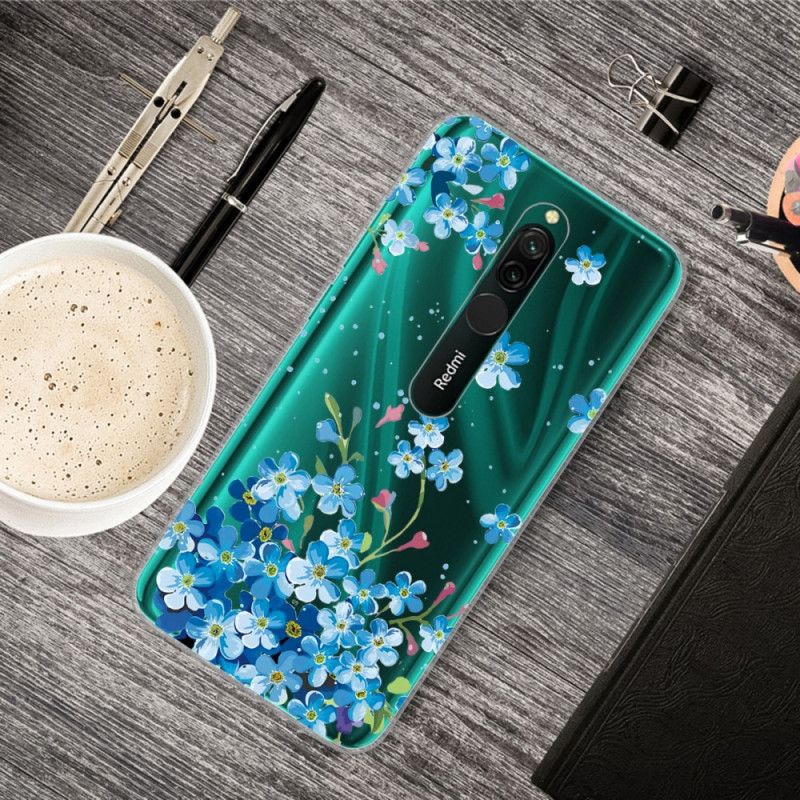 Hoesje Xiaomi Redmi 8 Boeket Blauwe Bloemen