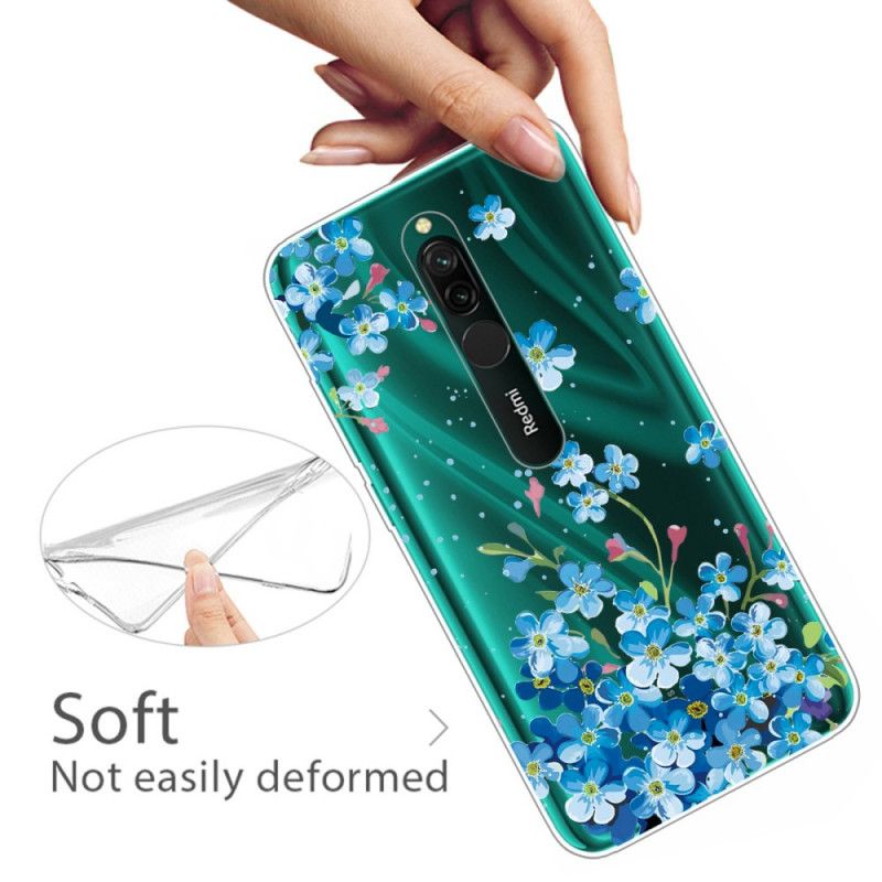 Hoesje Xiaomi Redmi 8 Boeket Blauwe Bloemen