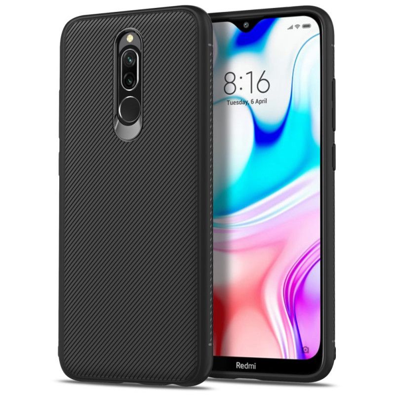 Hoesje Xiaomi Redmi 8 Donkerblauw Zwart Twill Uit De Jazzserie