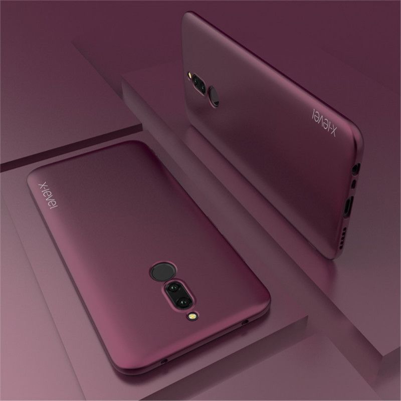 Hoesje Xiaomi Redmi 8 Donkerrood Zwart Serie Zachte Beschermers