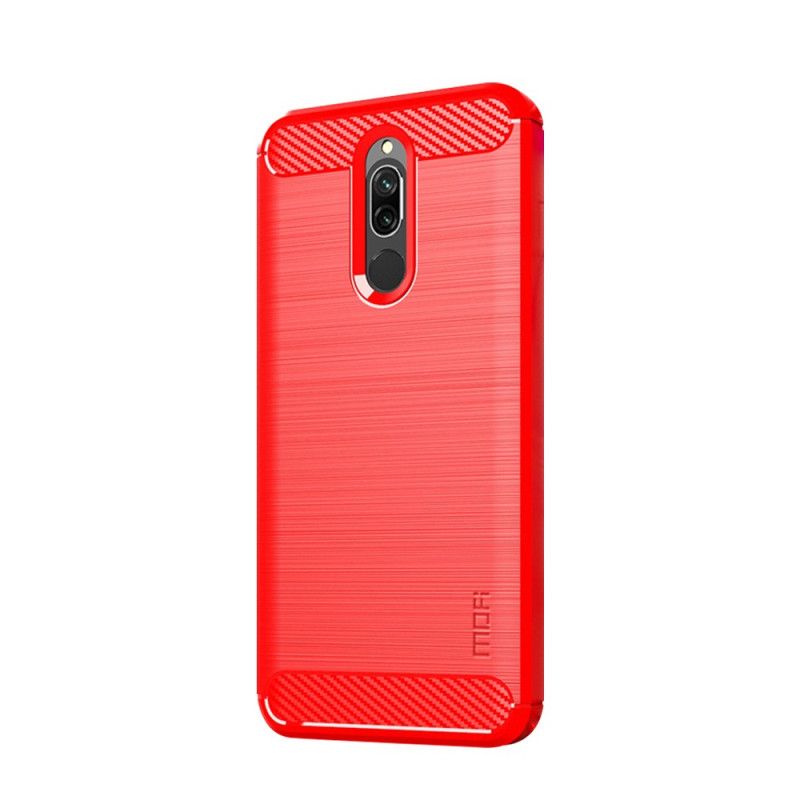 Hoesje Xiaomi Redmi 8 Grijs Zwart Mofi Geborstelde Koolstofvezel