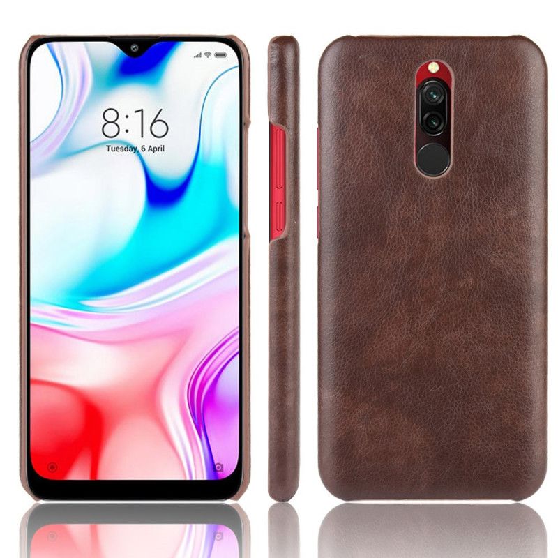 Hoesje Xiaomi Redmi 8 Grijs Zwart Performance Leereffect