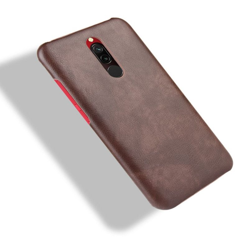 Hoesje Xiaomi Redmi 8 Grijs Zwart Performance Leereffect