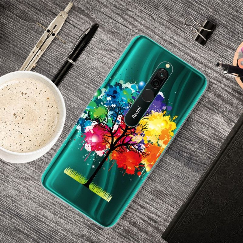 Hoesje Xiaomi Redmi 8 Transparante Aquarelboom