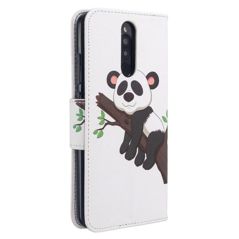 Leren Hoesje voor Xiaomi Redmi 8 Luie Panda