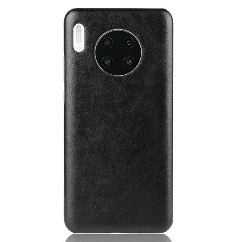 Hoesje Huawei Mate 30 Grijs Zwart Lychee Leereffect