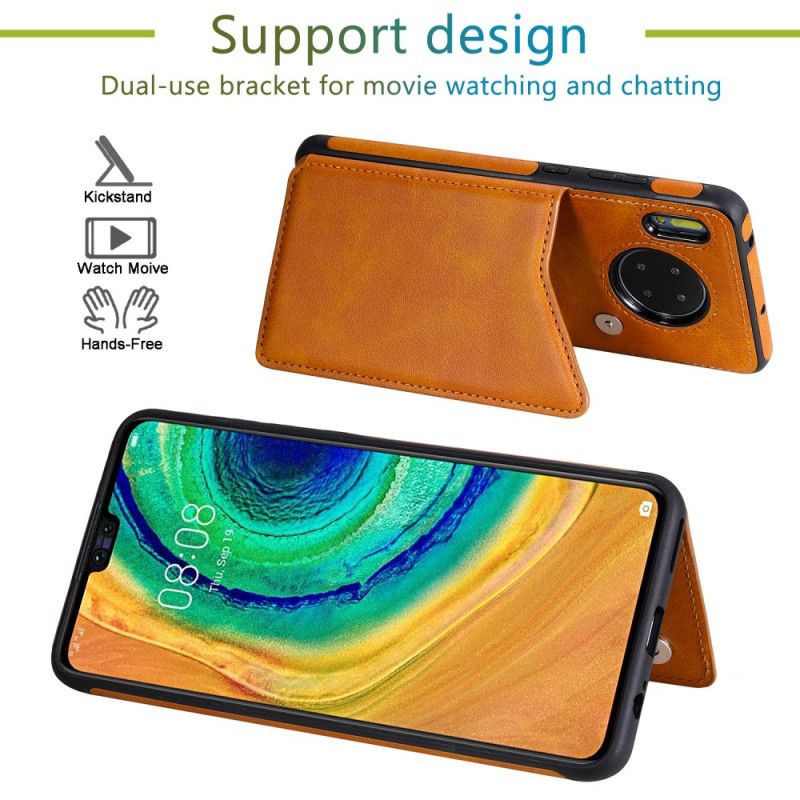 Hoesje voor Huawei Mate 30 Bruin Multifunctionele Kaarthouder