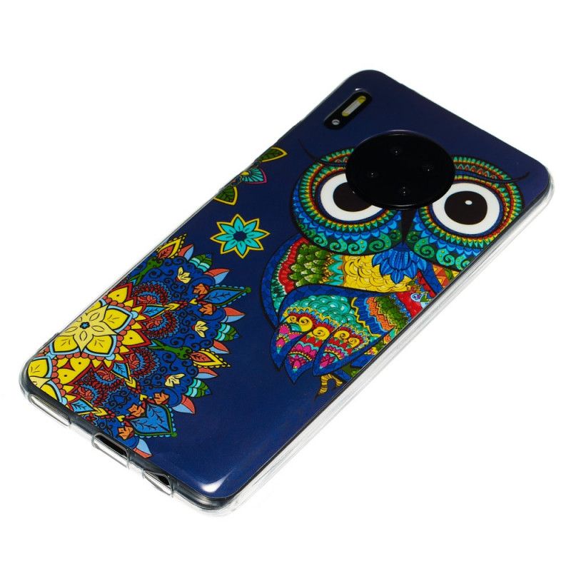 Hoesje voor Huawei Mate 30 Fluorescerende Mandala-Uil