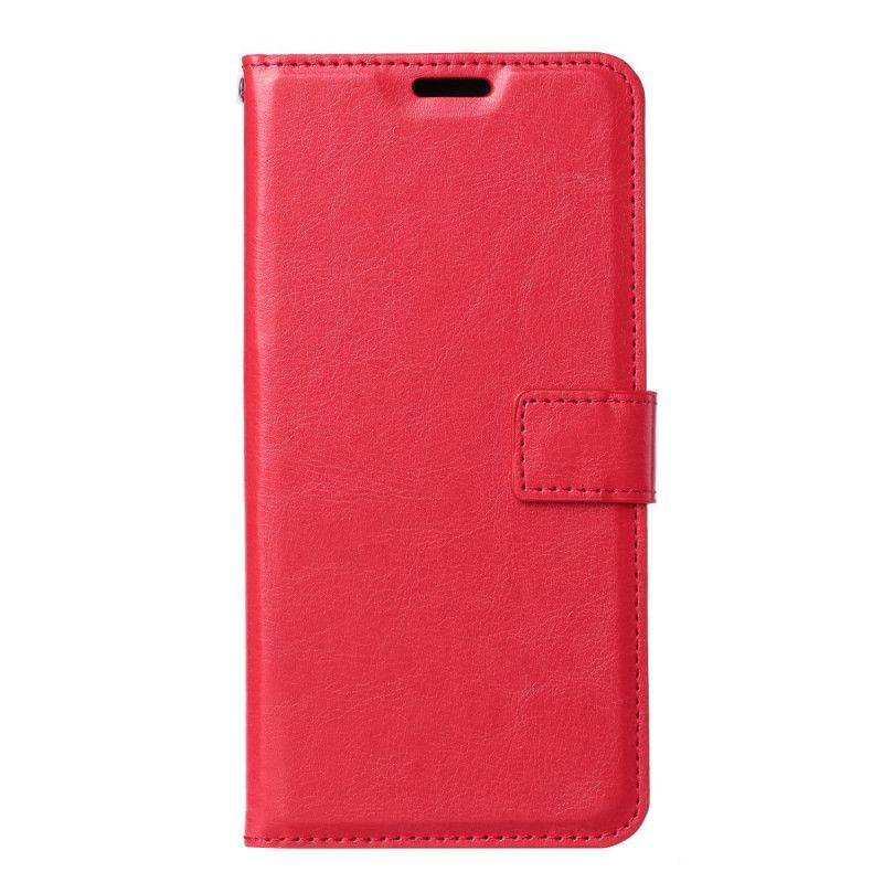 Cover Folio-hoesje Xiaomi Poco X3 Rood Zwart Telefoonhoesje Vintage Glanzend Kunstleer