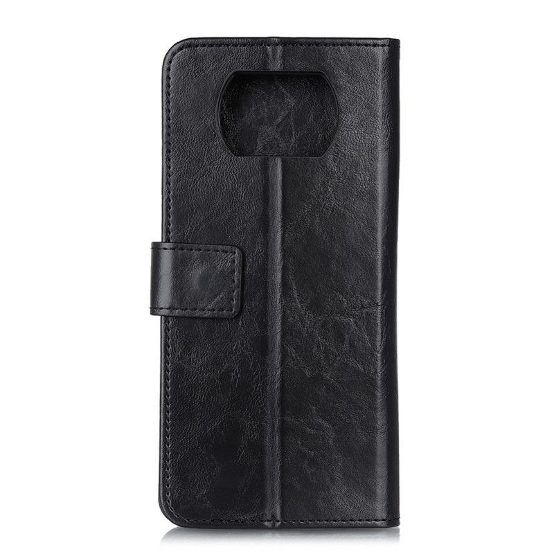 Flip Case Leren Xiaomi Poco X3 Rood Zwart Khazneh Elegantie Leerstijl