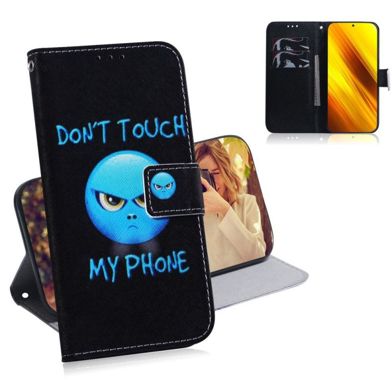 Leren Hoesje Xiaomi Poco X3 Telefoonhoesje Emoji-Telefoon