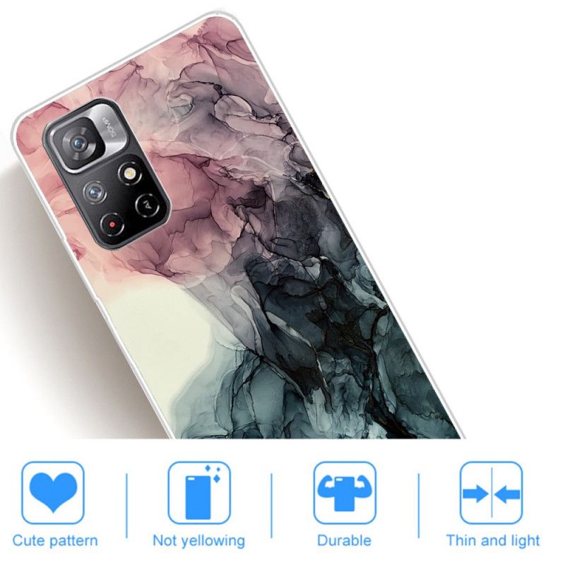 Case Hoesje Xiaomi Redmi Note 11 / Poco M4 Pro 5g Telefoonhoesje Gekleurd Marmer