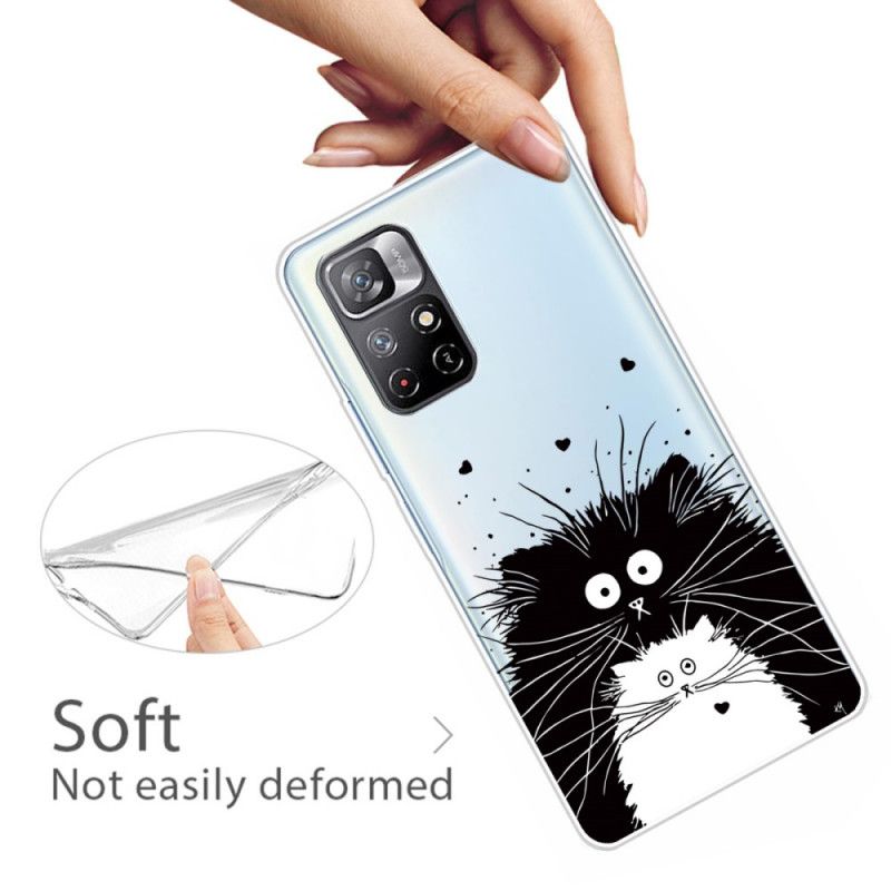 Case Hoesje Xiaomi Redmi Note 11 / Poco M4 Pro 5g Telefoonhoesje Kijk Naar De Katten