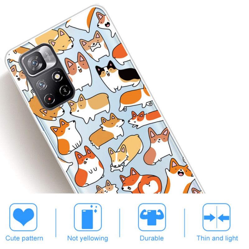 Case Hoesje Xiaomi Redmi Note 11 / Poco M4 Pro 5g Telefoonhoesje Meerdere Honden