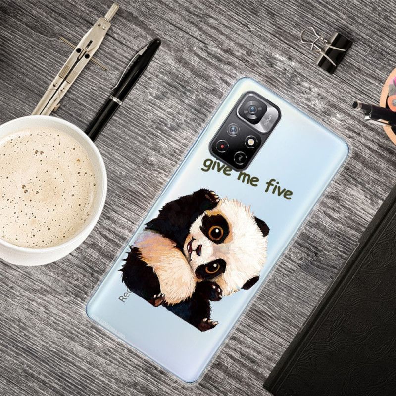 Case Hoesje Xiaomi Redmi Note 11 / Poco M4 Pro 5g Telefoonhoesje Panda Geef Me Vijf