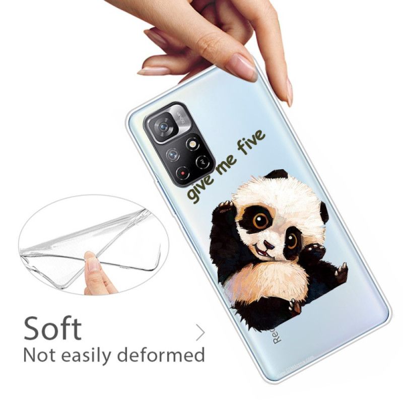 Case Hoesje Xiaomi Redmi Note 11 / Poco M4 Pro 5g Telefoonhoesje Panda Geef Me Vijf