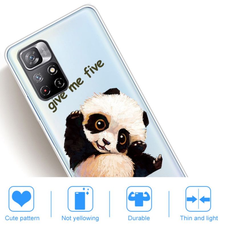 Case Hoesje Xiaomi Redmi Note 11 / Poco M4 Pro 5g Telefoonhoesje Panda Geef Me Vijf