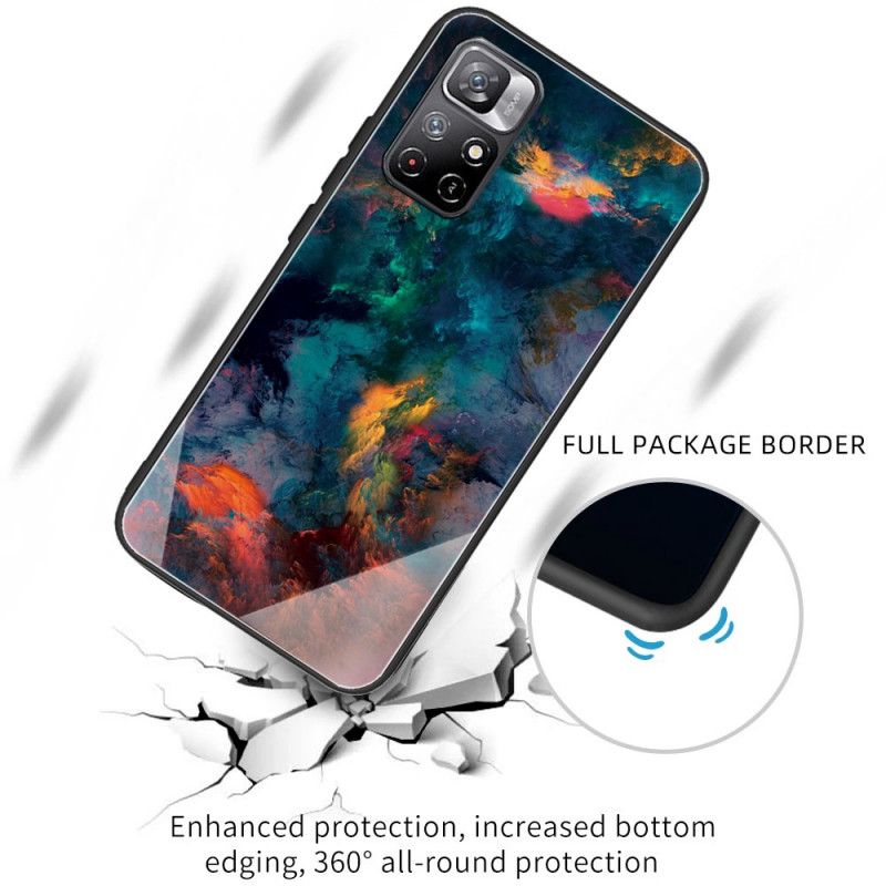 Cover Hoesje Xiaomi Redmi Note 11 / Poco M4 Pro 5g Telefoonhoesje Hemelgehard Glas