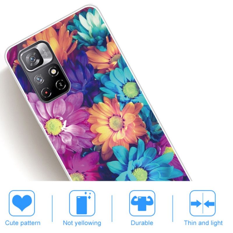 Cover Hoesje Xiaomi Redmi Note 11 / Poco M4 Pro 5g Telefoonhoesje Kleurrijke Madeliefjes