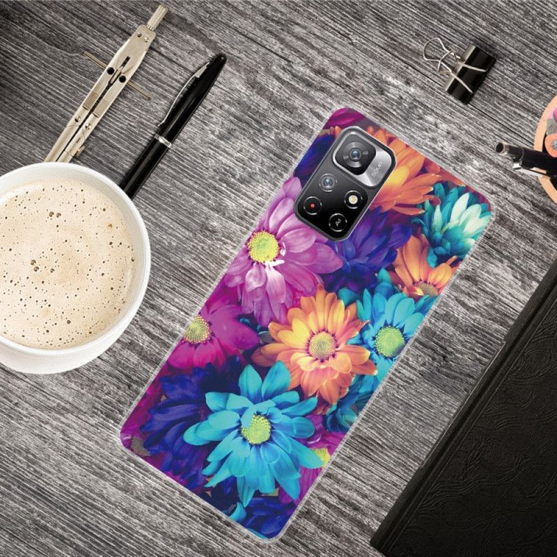 Cover Hoesje Xiaomi Redmi Note 11 / Poco M4 Pro 5g Telefoonhoesje Kleurrijke Madeliefjes