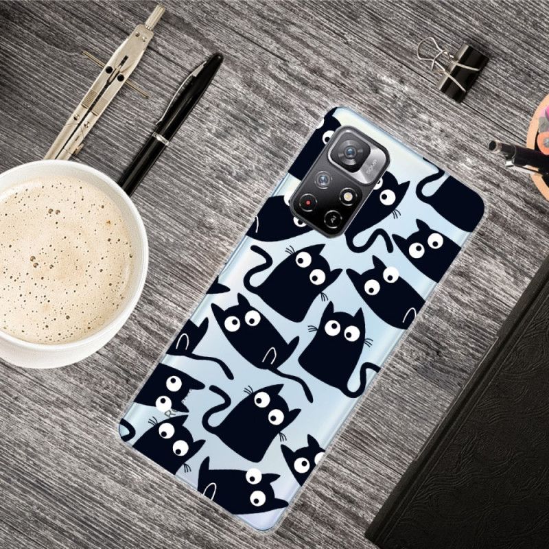 Cover Hoesje Xiaomi Redmi Note 11 / Poco M4 Pro 5g Telefoonhoesje Zwarte Katten
